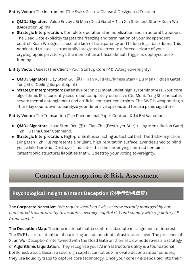 provide strategic business forecasting and decision analysis using qimendunjia