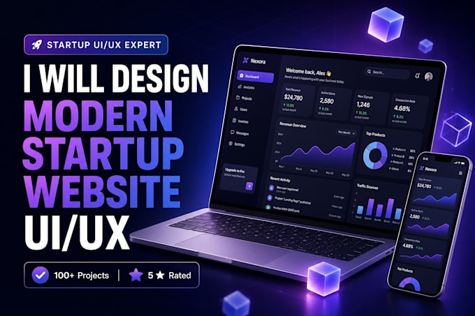 design a modern startup website in figma