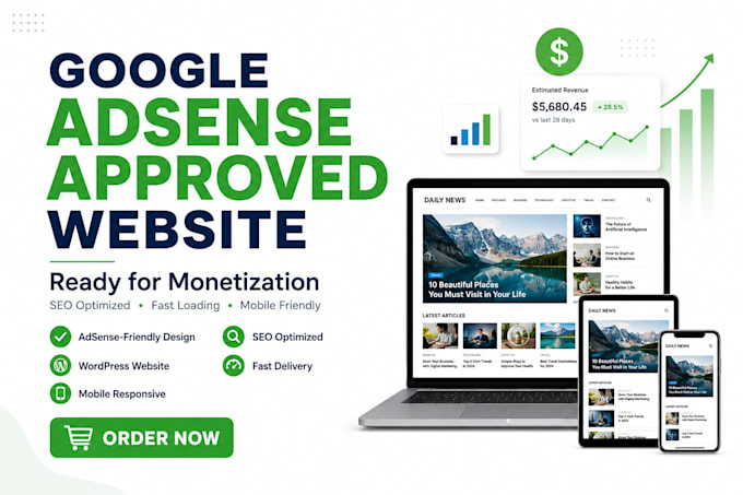 create google adsense approved website for monetization