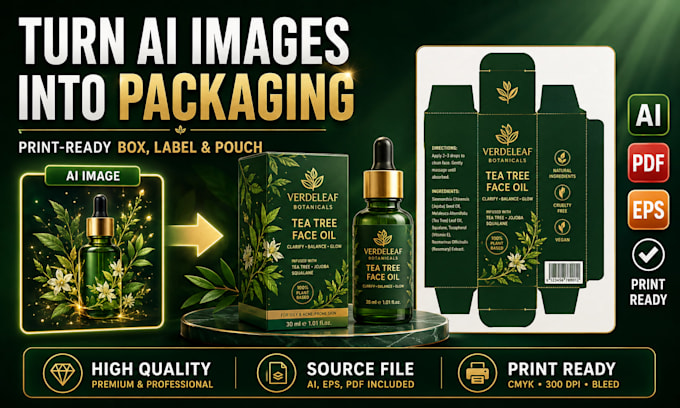 convert ai generated packaging design into print ready vector files