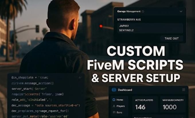 develop, setup, optimize qbcore esx fivem server with custom scripts and feature
