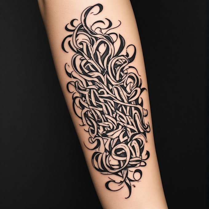 not design an average calligraphy tattoo