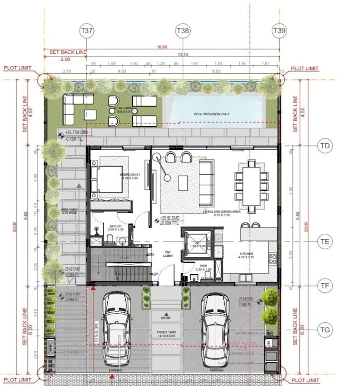 convert 2d file to 3d floor plan in revit and render it