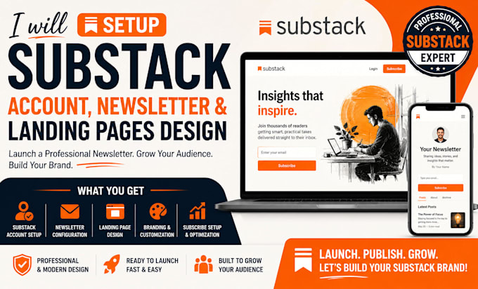 setup substack account substack newsletter substack landing pages design