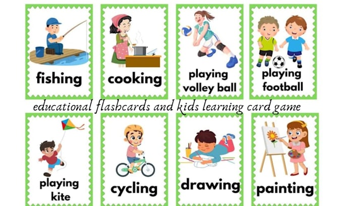 design fun educational card games for kids to learn and play
