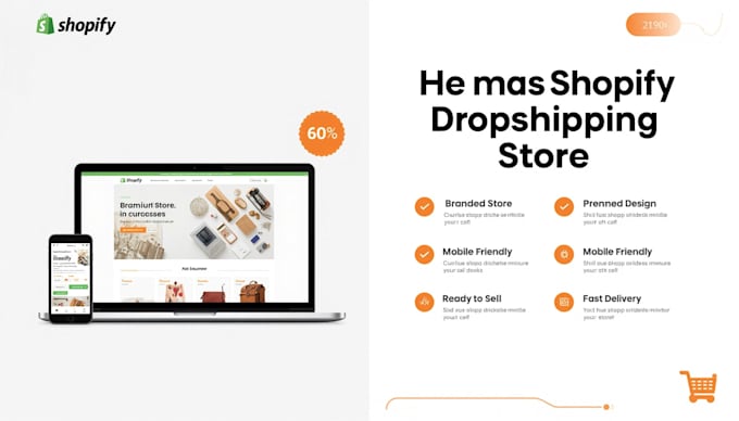 build a branded shopify dropshipping store ready for sales