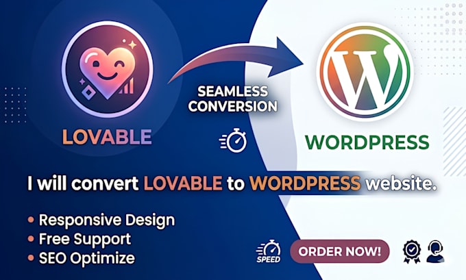 convert lovable to wordpress website, redesign lovable website on wordpress