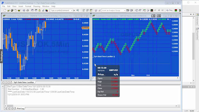 do tradestation multicharts or easylanguage programming, tradestation strategy