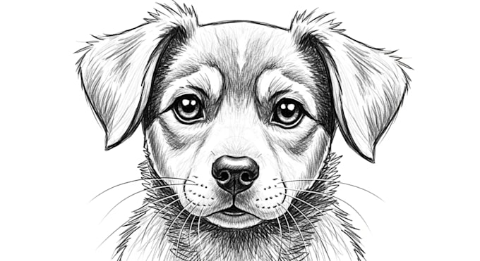 draw digital scribble pet portrait