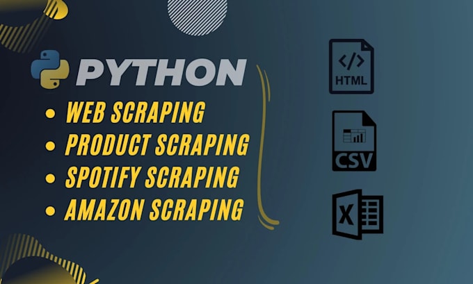 do python web scraping, data extraction, and data mining