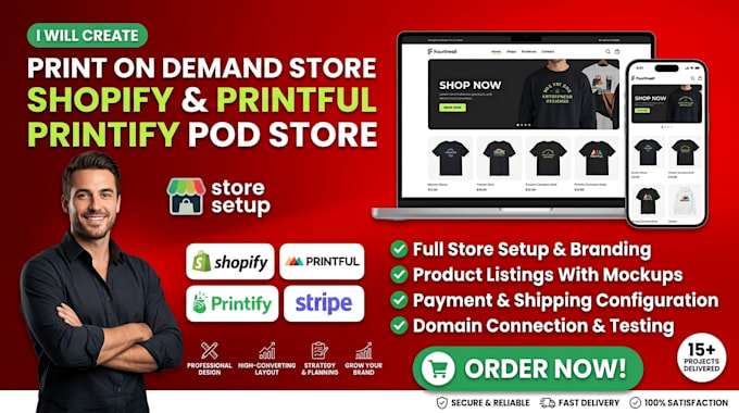create print on demand shopify store printify printful shopify pod store
