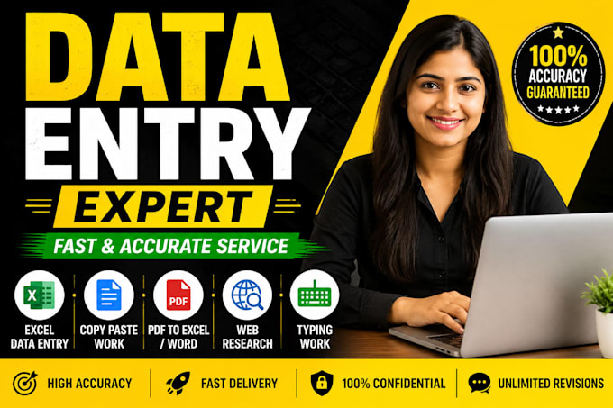 do accurate data entry ,copy paste ,excel typing and web research