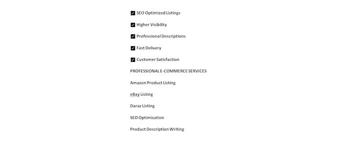 create SEO friendly product listings for ebay amazon and daraz