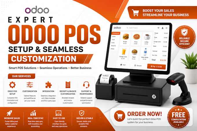 provide expert odoo pos setup and seamless customization