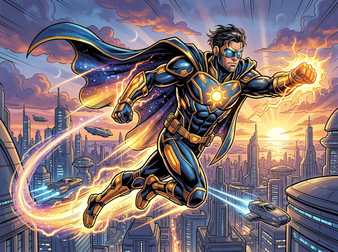superhero character for comics