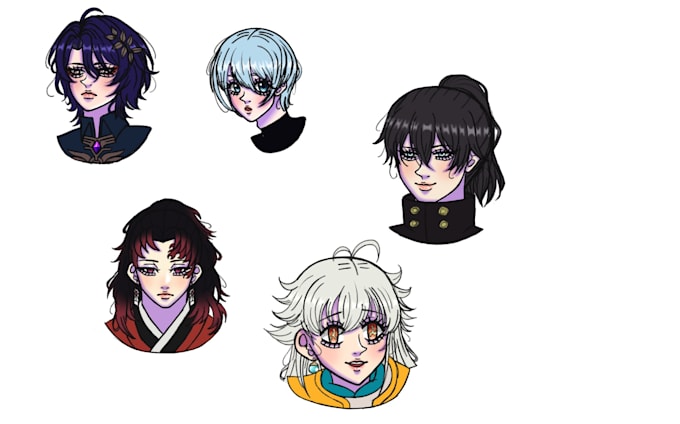 draw anime, video games characters illustrations