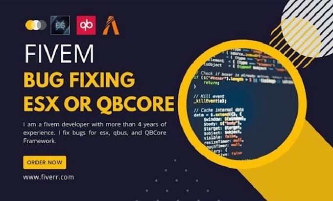 be your fivem developer for custom scripts, bug fixes, esx and qbcore server