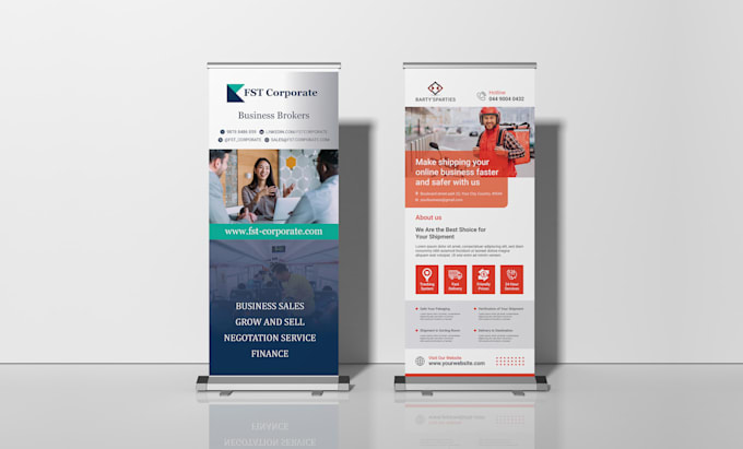 design roll up banner, retractable banner, or signage design