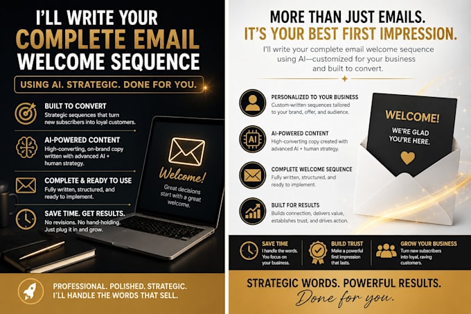 write your custom 5 email welcome sequence in 24 hours