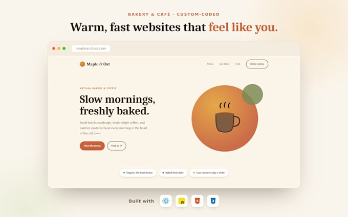 build a fast responsive and custom website