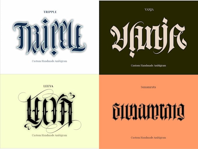 create a custom ambigram name design for tattoo and logo