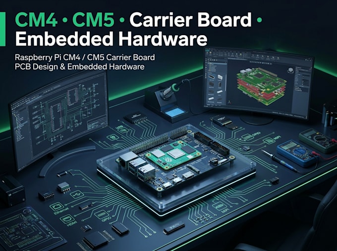 design a raspberry pi cm4 carrier board pcb and embedded hardware