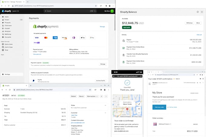 setup shopify payment, shopify balance, verify shopify payment issues