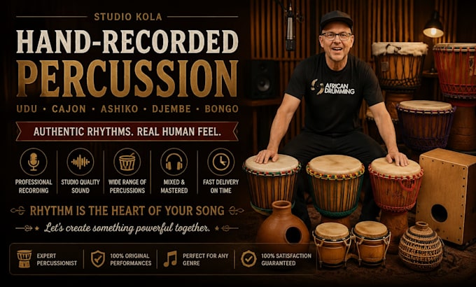 record cajon  udu ashiko drum djembe bongo for your track