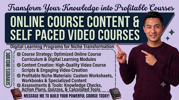 handle online course content digital learning program self paced course creation