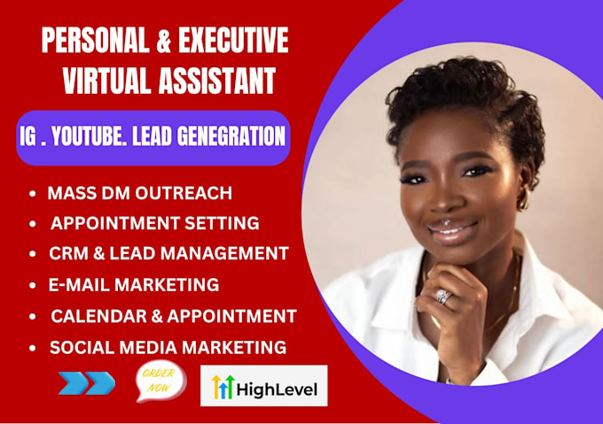 personal admin ghl real estate executive virtual assistant social media manager