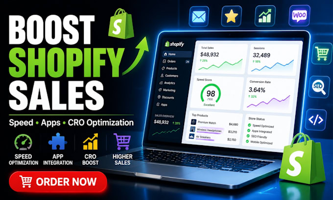 shopify optimization speed boost and app integration for high sales