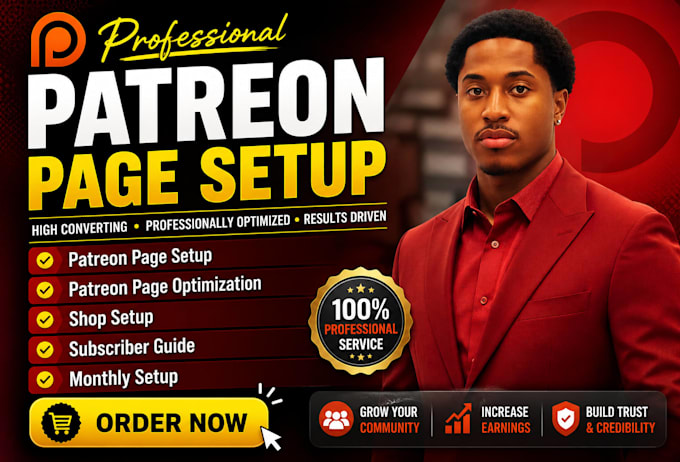 do patreon page setup and management to attract subscriber promotion