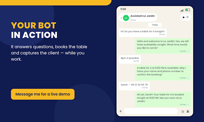build a whatsapp ai chatbot that books appointments