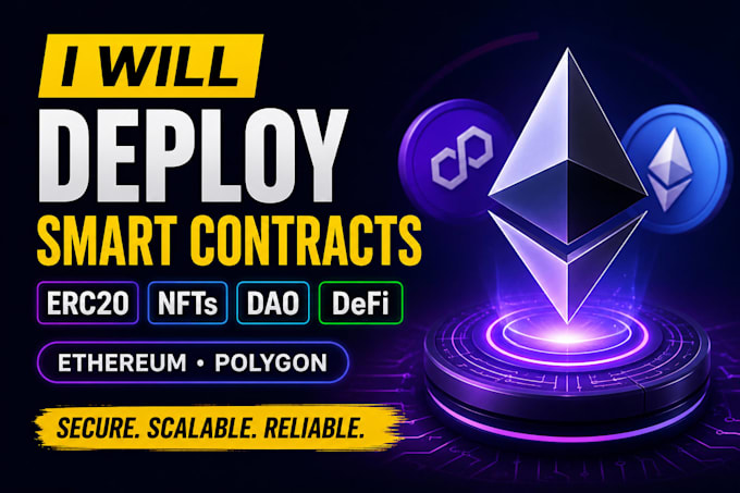 deploy smart contracts erc20 tokens nfts dao  defi ethereum polygon