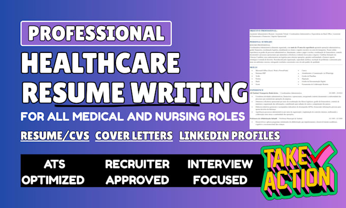 write ats nursing resume and healthcare resume for rn and medical professionals