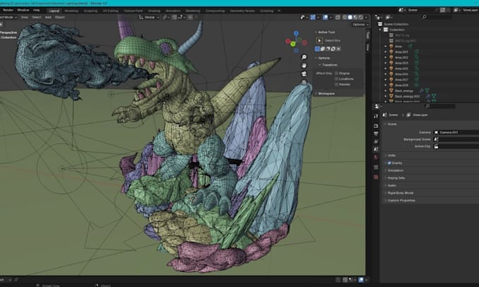 create 3d character modeling, rigging and animation with glb and gltf files