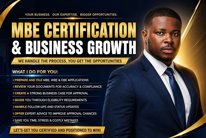 handle your mbe certification, wbe and dbe application