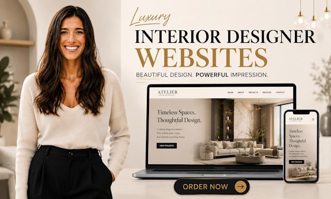 design luxury interior designer website in squarespace portfolio website design
