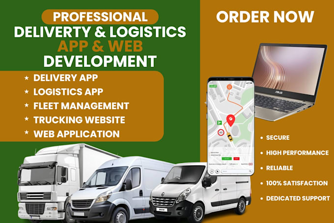 develop delivery app, logistics app, fleet management web application