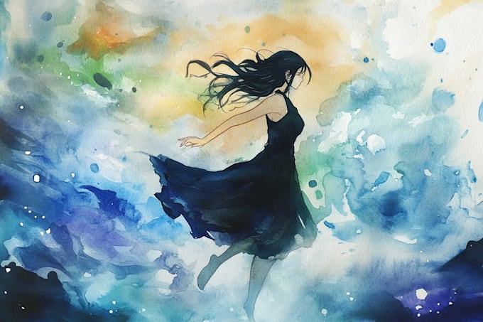 make a watercolor illustration