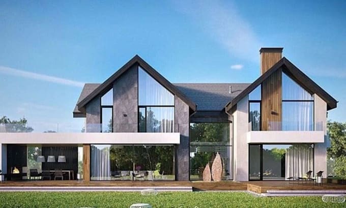 do 3d architectural rendering, exterior design and landscape visualization