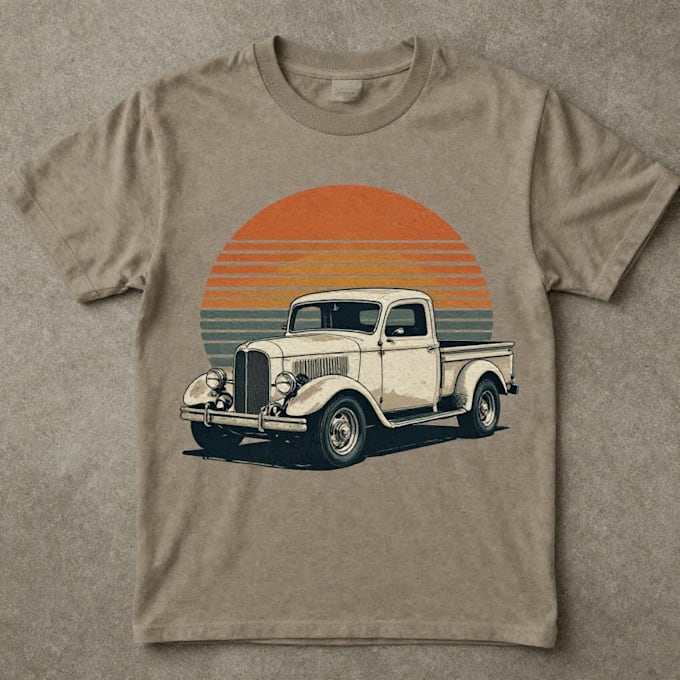 Psychedelic Simple Sign Bkack Vector Do vintage retro hotrod classic cars truck tshirt design by Galeurns ...