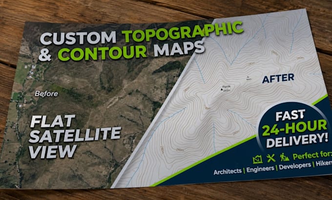 create a professional contour map and topographic map layout