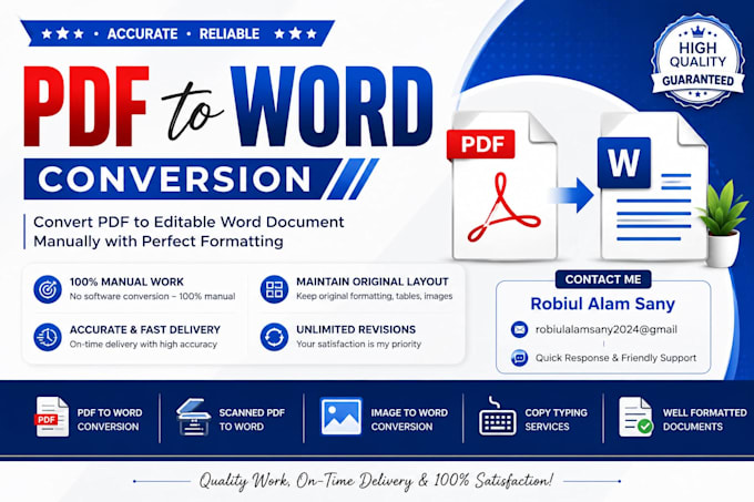 convert PDF to editable word document manually