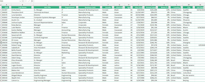 clean, format, merge, split excel data