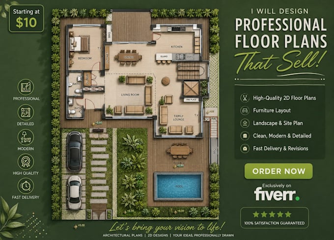 create architectural planning and floor plans for residential projects