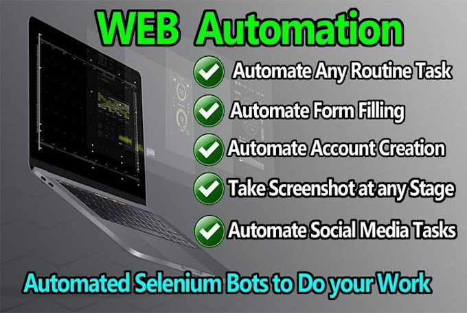 automate any website task with python selenium bot