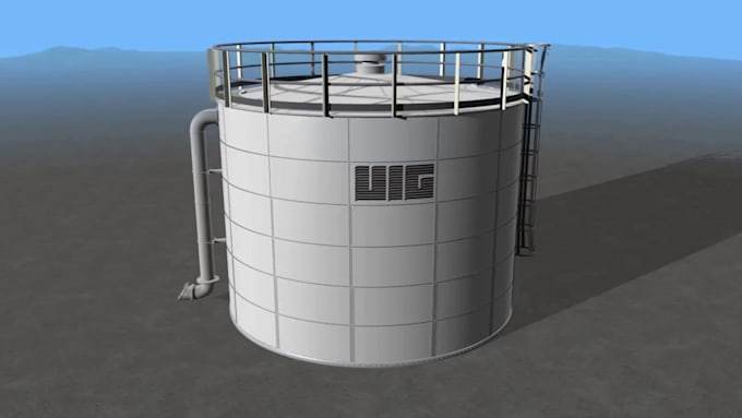 create 3d process animation for tanks, piping manufacturing and fluid animation