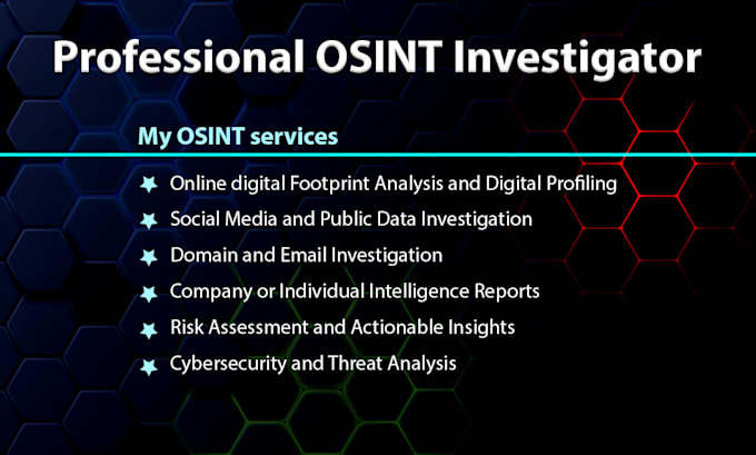 osint investigation with background check and give info