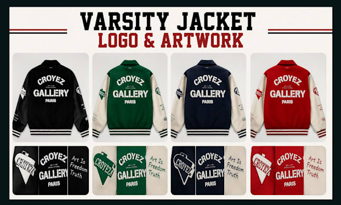 design custom varsity jacket logo, chenille patch and letterman jacket artwork